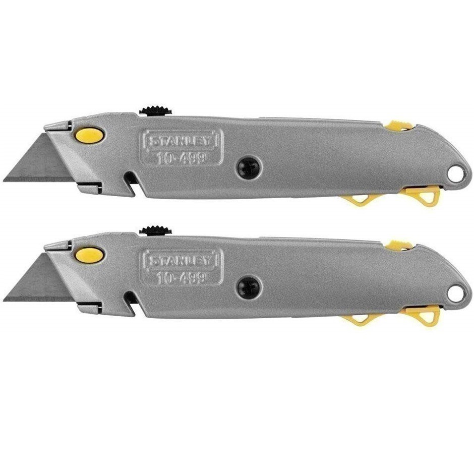 6 x STANLEY Twin Pack Quick Change Retractable Utility Knives, Sw Out Blade