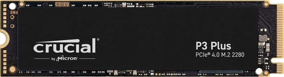 CRUCIAL P3 Plus 3D NAND NVMe PCIe M.2 SSD Drive, 1000 GB, Multicolor.