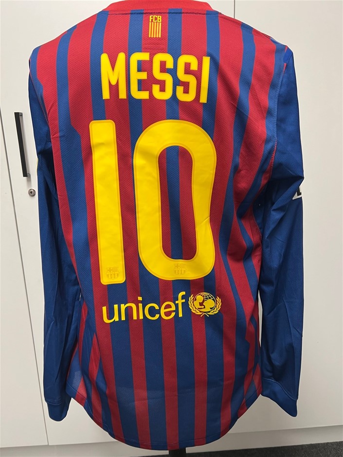 LIONEL MESSI AUTHENTIC PLAYER ISSUED 2011-12 BARCELONA JERSEY Auction ...