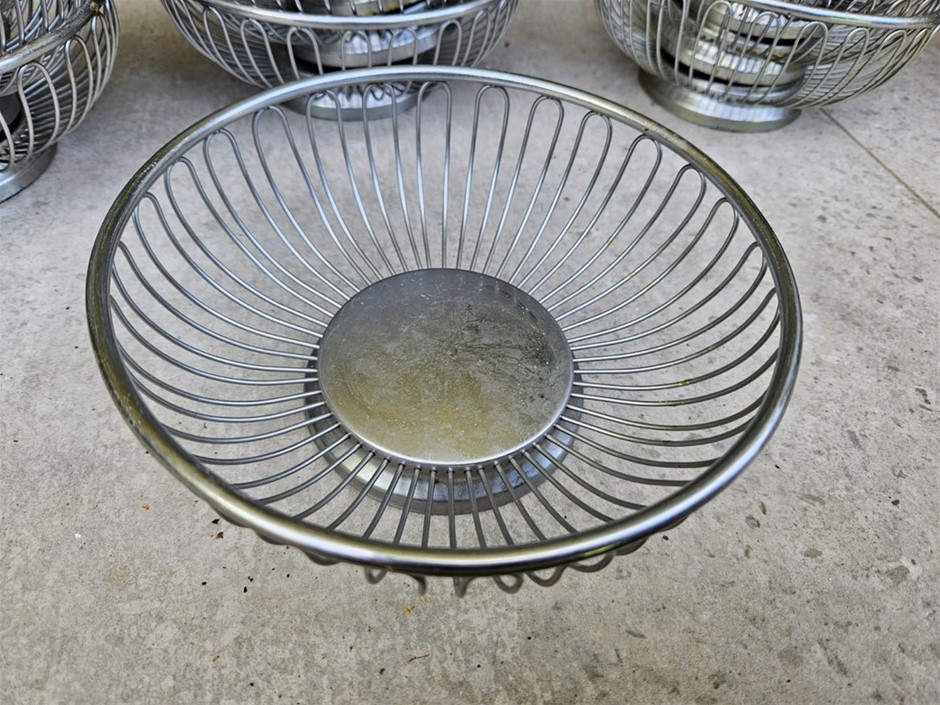 15x Stainless Steel Wired Bread Basket