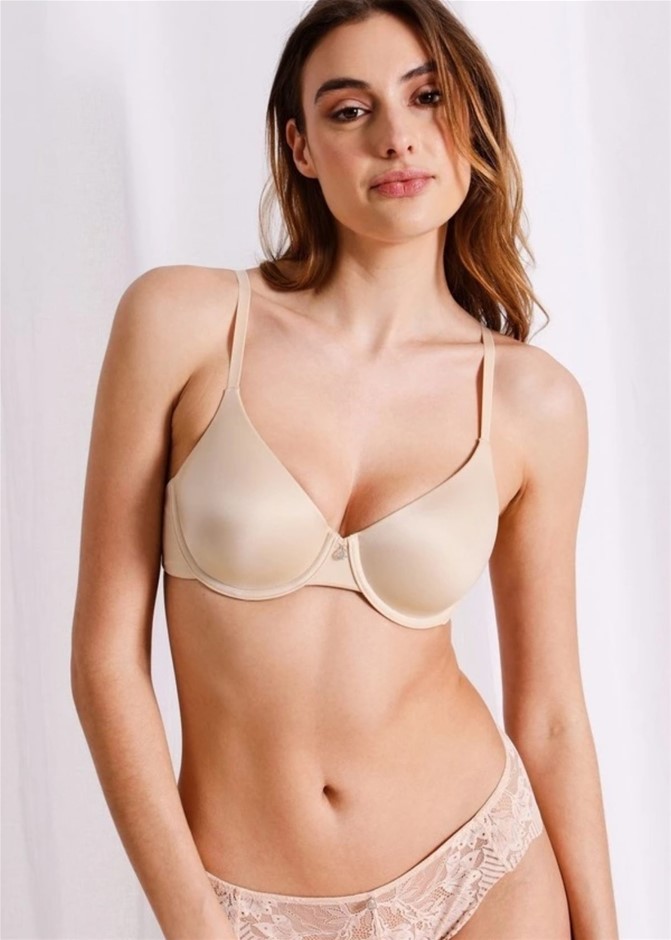 CHLOE & LOLA Pure Comfort Contour T-shirt Bra, Size 12B, Beige NB: Very Min