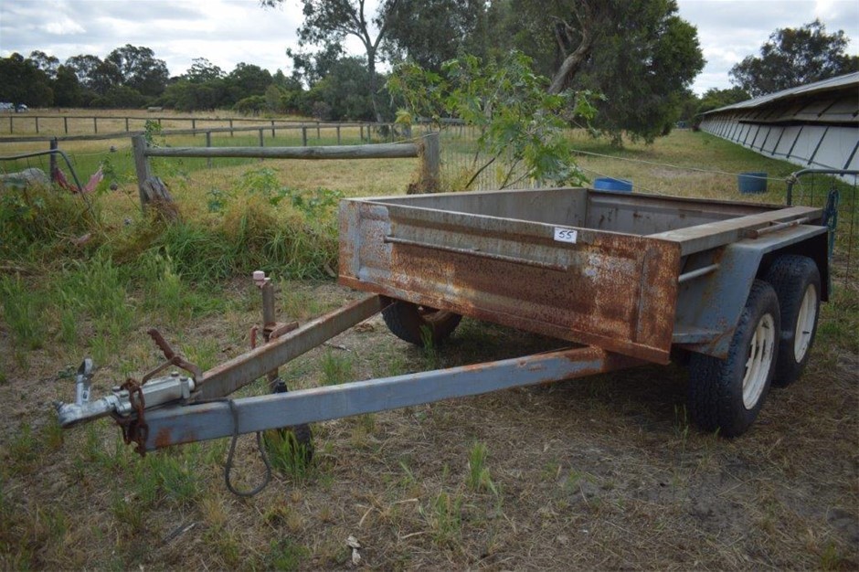 Machinery, Tools, Grinding Discs, Tandem Axle Trailer