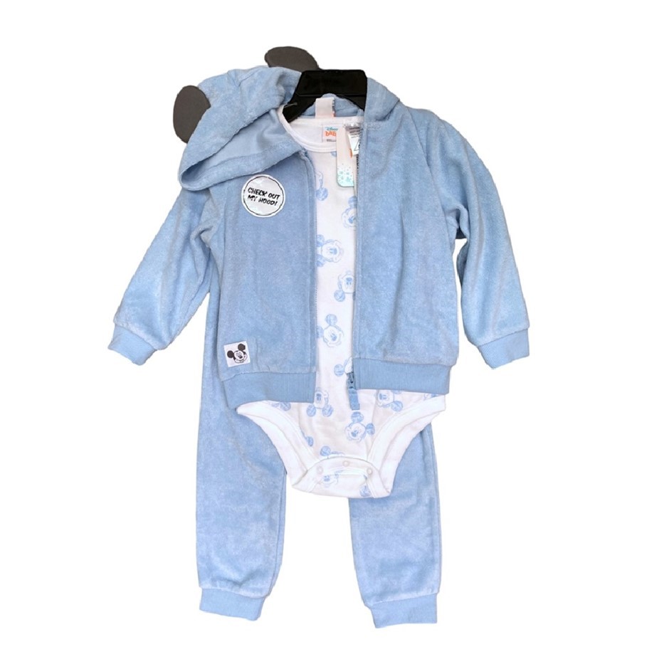 3pc DISNEY Baby's Set, Size 3M, Blue/Mickey. Buyers Note - Discount Freigh