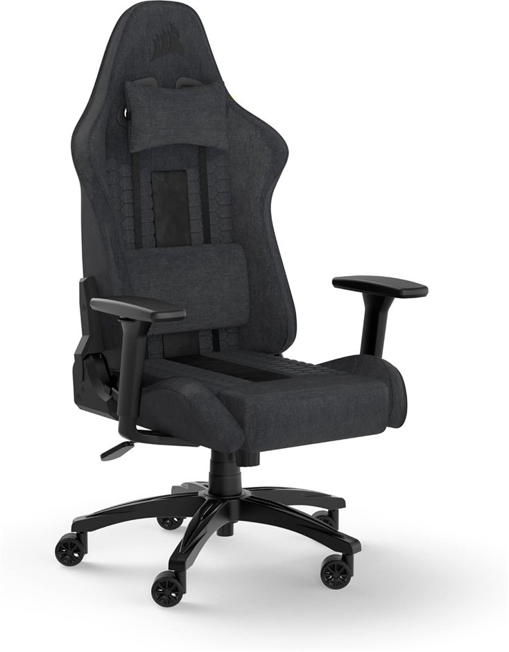 CORSAIR TC100 RELAXED Gaming Chair, Fabric, Lumbar Pillow, Detachable Memor