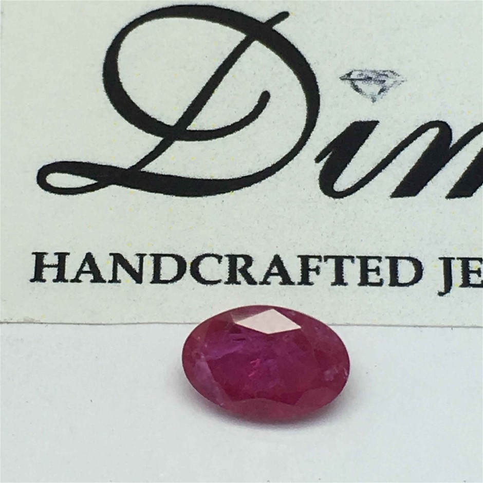 One Stone  Ruby Oval 1.36ct