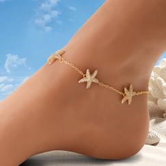 Elegant 18K Yellow Gold plated Simulated Diamond anklet