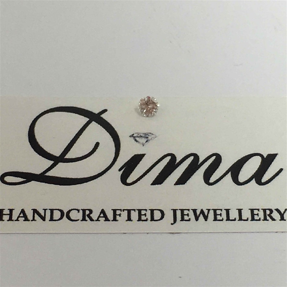 0.043ct One Stone Pink Diamond Round