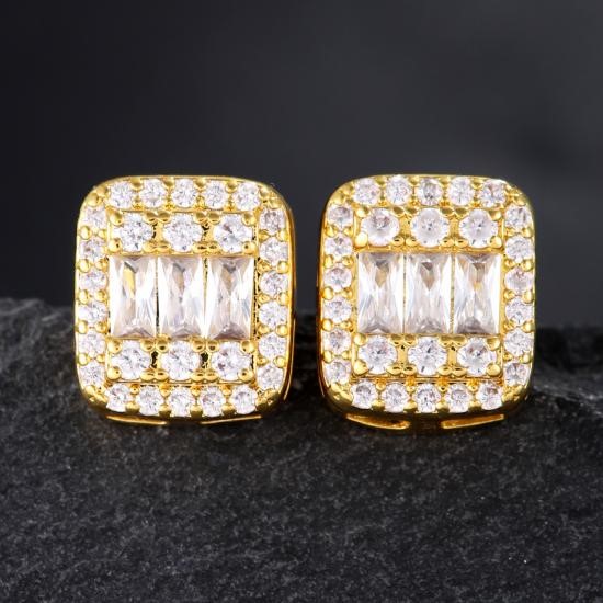 Elegant 18K Yellow Gold plated Simulated Diamond Necklace