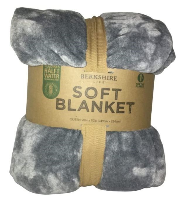 BERKSHIRE LIFE Soft Blanket, Queen Size, 249cm x 234cm, Grey. NB: Not in or
