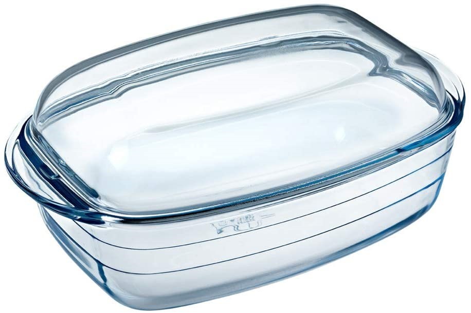 ÔCUISINE 49013 Rectangular Casserole Dish, Glass, Colour: Clear. NB: missin
