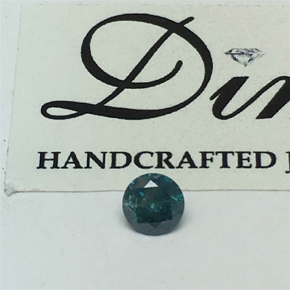 0.43ct Blue Diamond One Stone Round