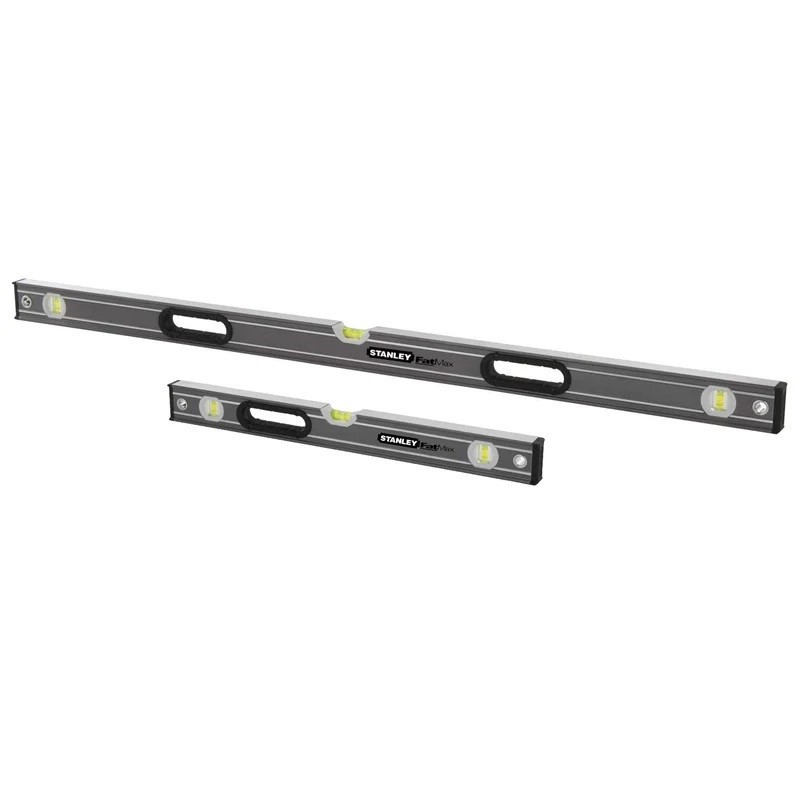 5 x STANLEY FatMax 2m & 2 x STANLEY 600mm Spirit Level Combo, 0.5mm Accurac