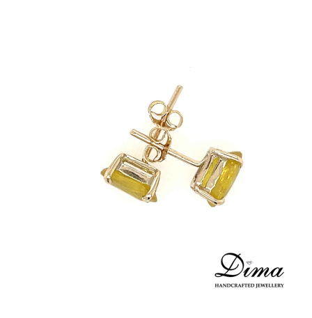 9ct Yellow Gold, 5.84ct Sapphire Earring
