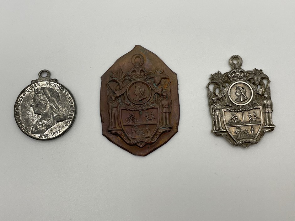 3 x Assorted 1897 Queen Victoria Diamond Jubilee items, extremely fine