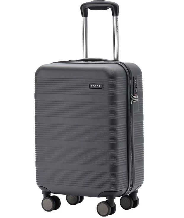 TOSCA Cosmic Luggage 56cm Lightweight Case, Carry-On, Black. NB: Minor use,