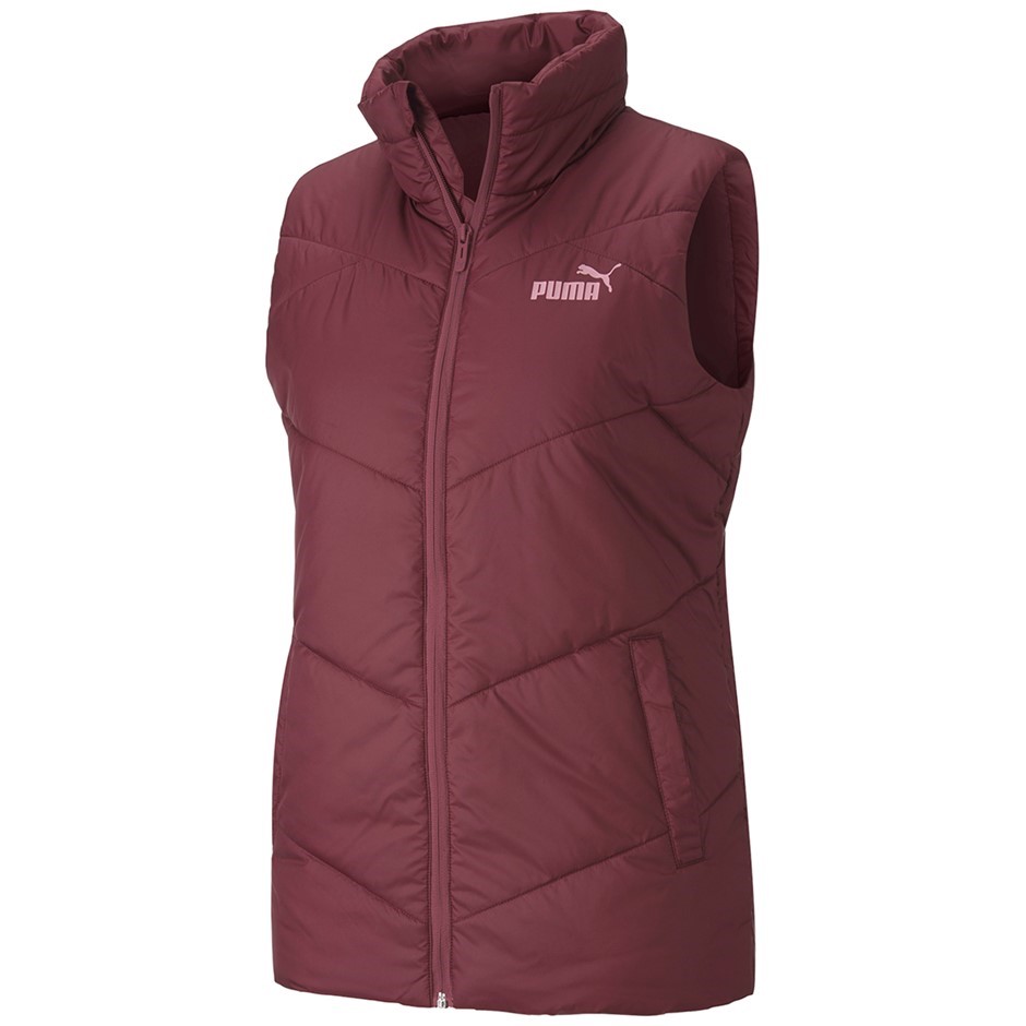 PUMA Women's ESS Padded Vest, Size XL, 100% Polyester, Burgundy (18).