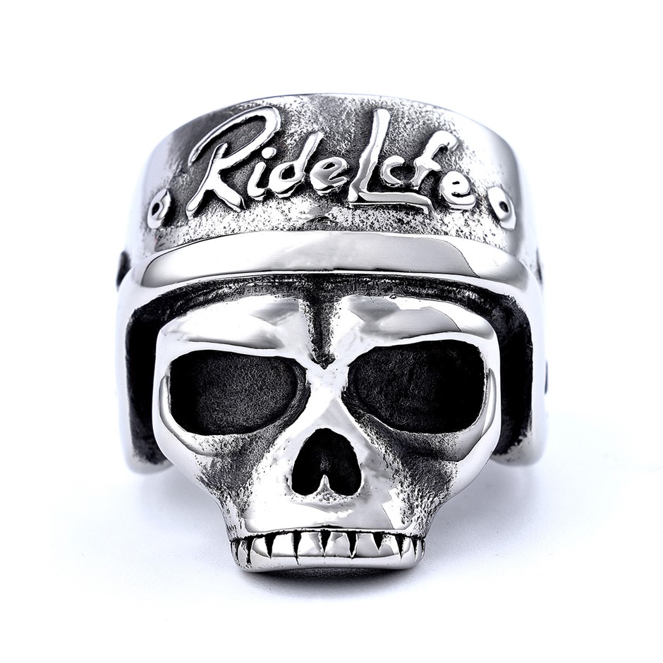Ride Life Helmet Skull Rings Ring Size 10
