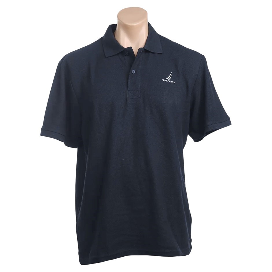 NAUTICA Men's Regular Polo, Size S, 100% Cotton, Dark Navy, K201223. Buyer