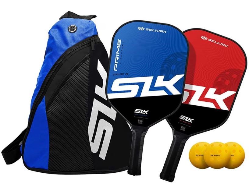 SLK Prime Max Pickleball Bundle, inc. 2 x Paddles & 3 x Balls & 1 x Zipper