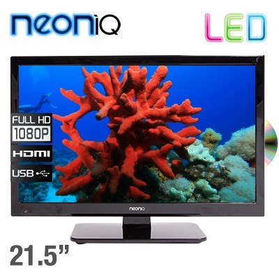 neoniQ 21.5'' Black LED LCD TV with DVD 