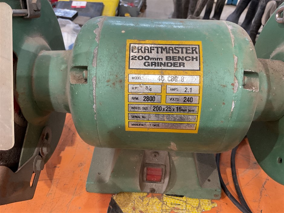 Craftmaster 200mm Bench Grinder Auction 0086 3032275 Grays Australia