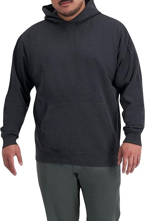 BONDS Men's Essentials Move Fleece Hoodie, Size M, Black Galaxy Marle (UDI)