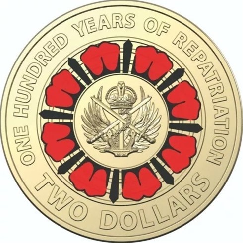 australian 100 years of repatriation $2 coin value