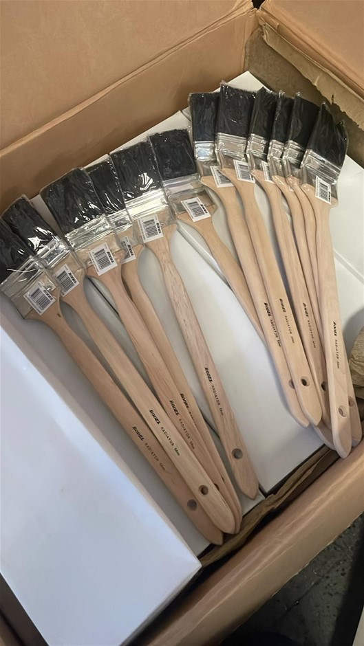 Bulk pack of radiator paint brushes 12 per box 2 1/2 inch Auction (0043 ...