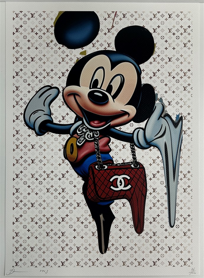 Death NYC Signed Street Art Print "MICKEY MOUSE/LV STYLE" Limited ...