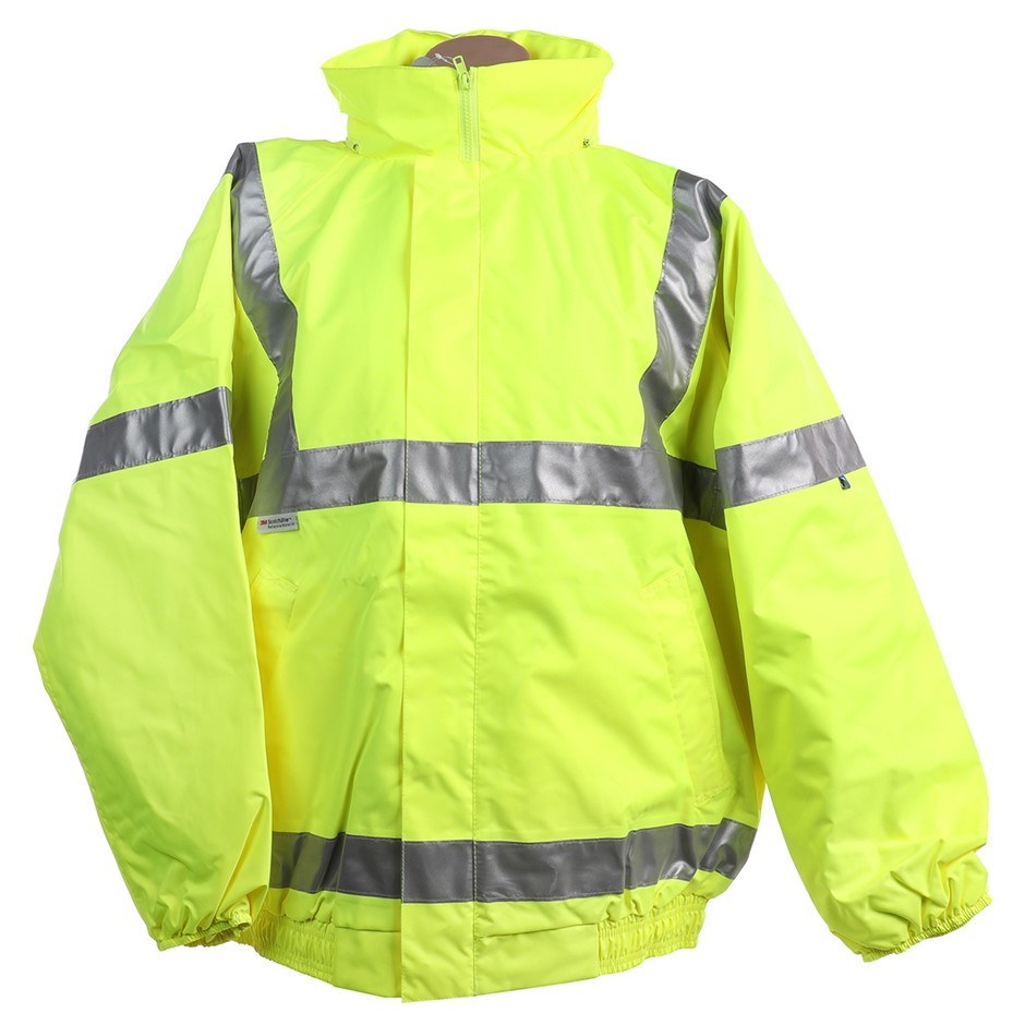 2 x WS WORKER Mens Waterproof Jacket, Size 4XL, Yellow. Stormproof front cl