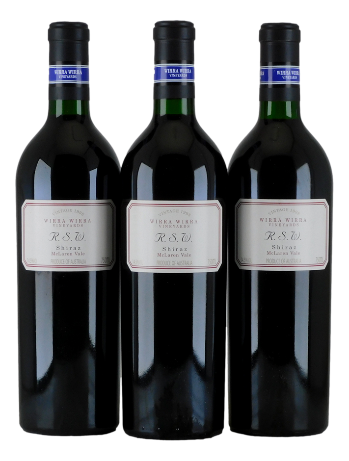 Wirra Wirra R.S.W. Shiraz 1998 (3x 750mL), McLaren Vale 5* Prov.