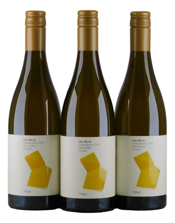 One Block Jayden Ong Granite Chardonnay 2015 (3x 750mL). Yarra. 5* Prov.
