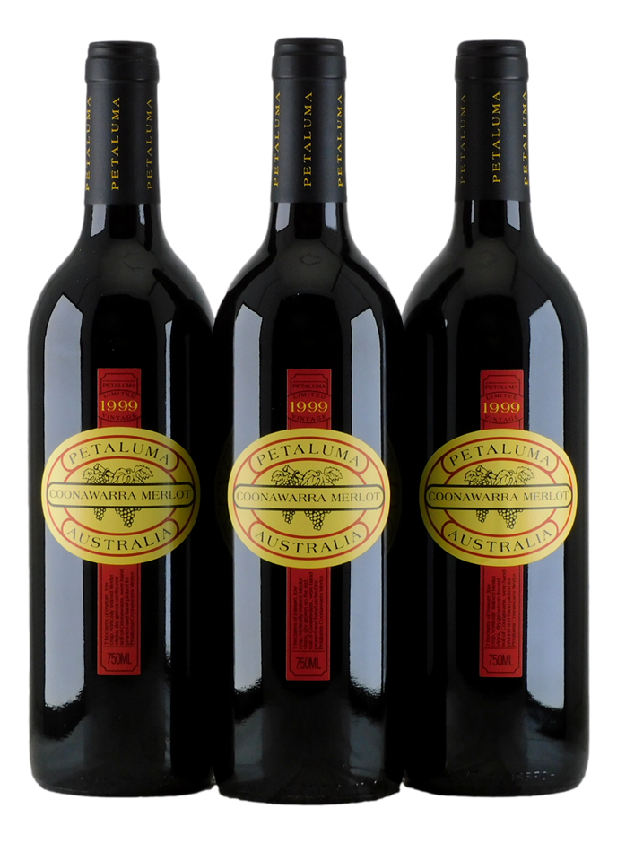Petaluma Merlot 1999 (3x 750mL), Coonawarra 5* Prov.
