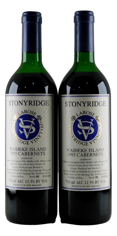 Stoney Ridge La Rosa Cabernet 1995 (2x 750mL). Auction (0077-10734010 ...