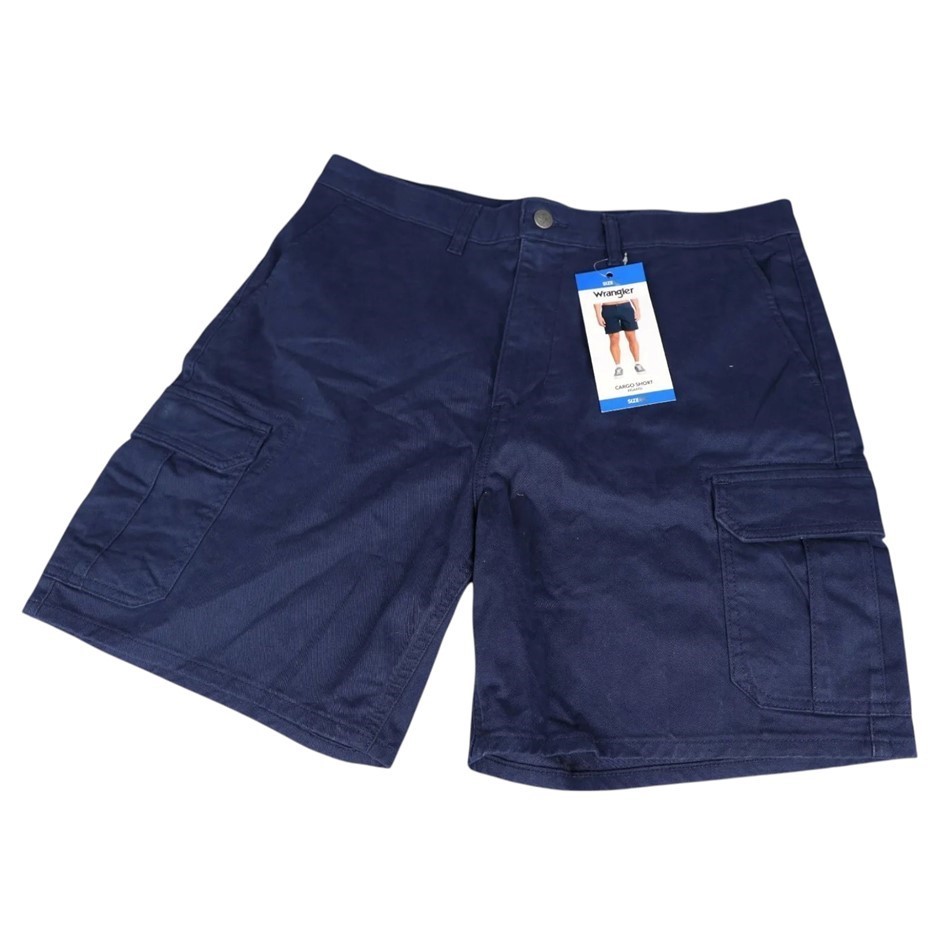 WRANGLER Men's Cargo Short, Size 38, Navy (432), 903132. Buyers Note - Dis