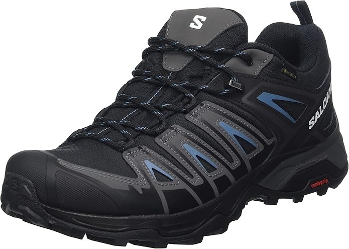 SALOMON Men's X Ultra Pioneer GTX Shoes, Size US10.5, Black/Magnet/Bluestee