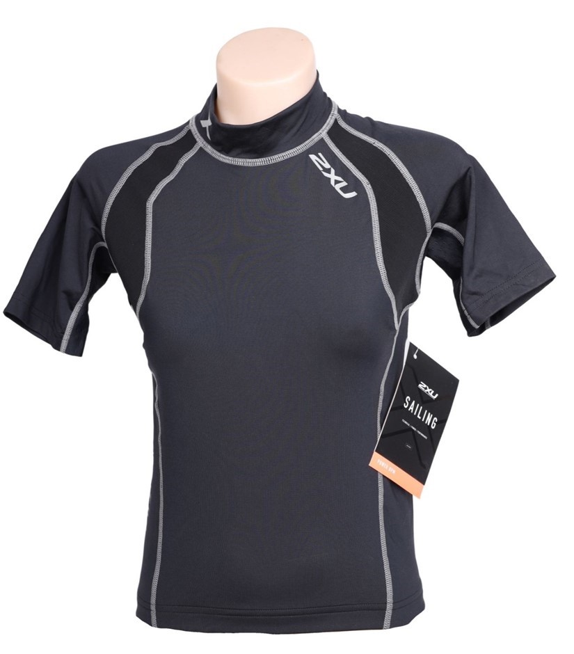5 x 2XU Youth Short Sleeve High Performance Power Top, Size XL, Black/Refle