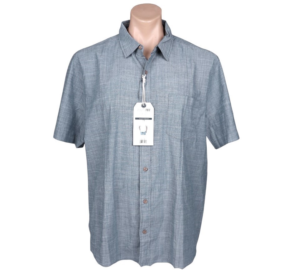 TAILOR VINTAGE Men's Airotec S/S Shirt, Size 2XL, 98% Cotton, Insignia Blue