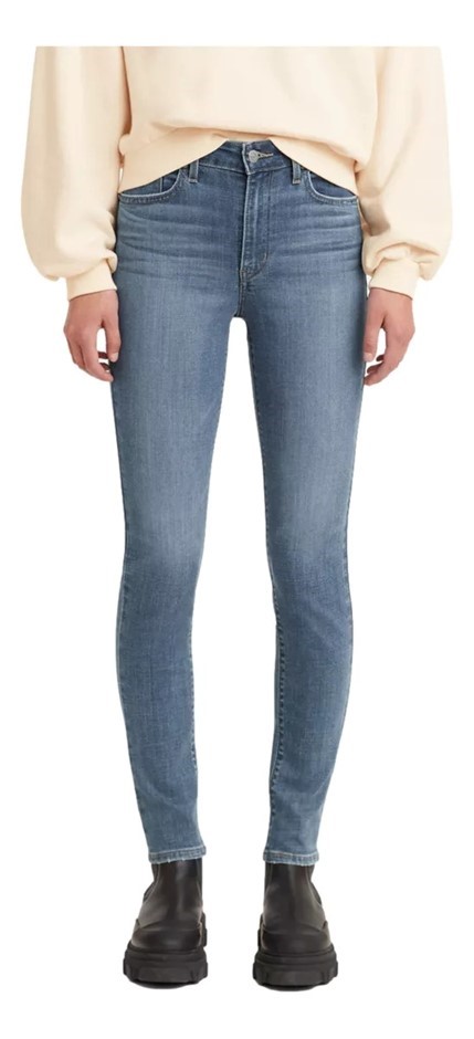 LEVI'S Women's 721 High-Rise Skinny Jeans, Size 27x30, 60% Cotton, LapisGem