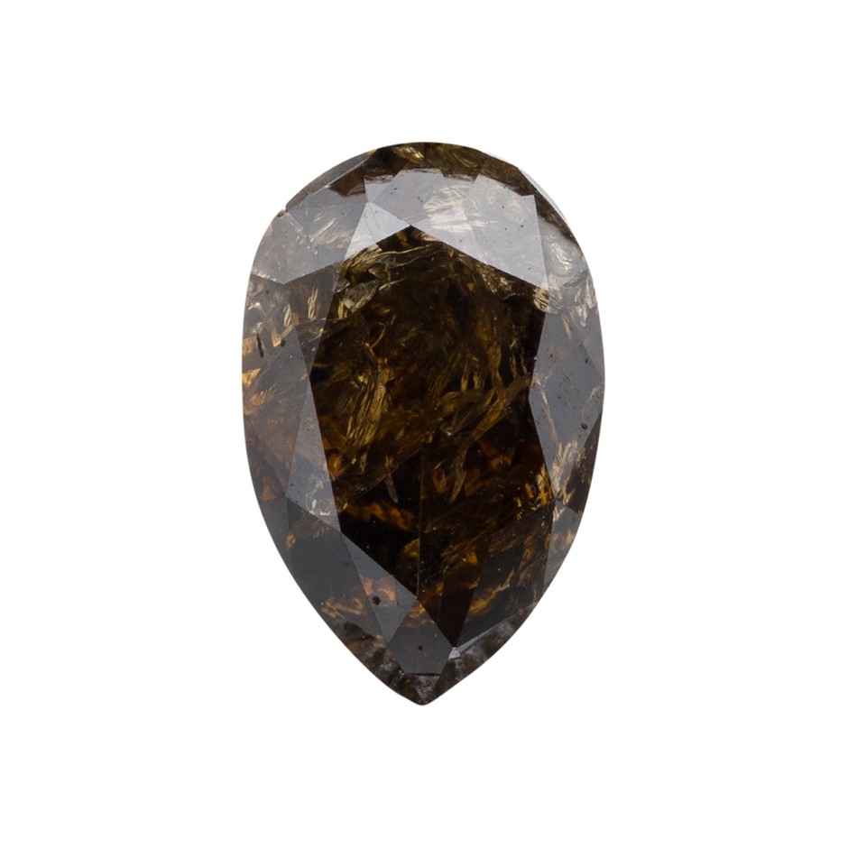 0.46ct Natural Champagne Diamond Pear Cut