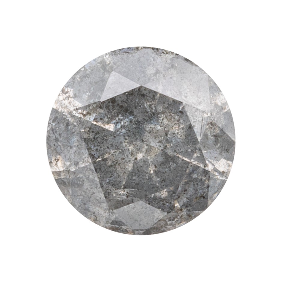 0.13ct Natural Grey Diamond Round Brilliant Cut