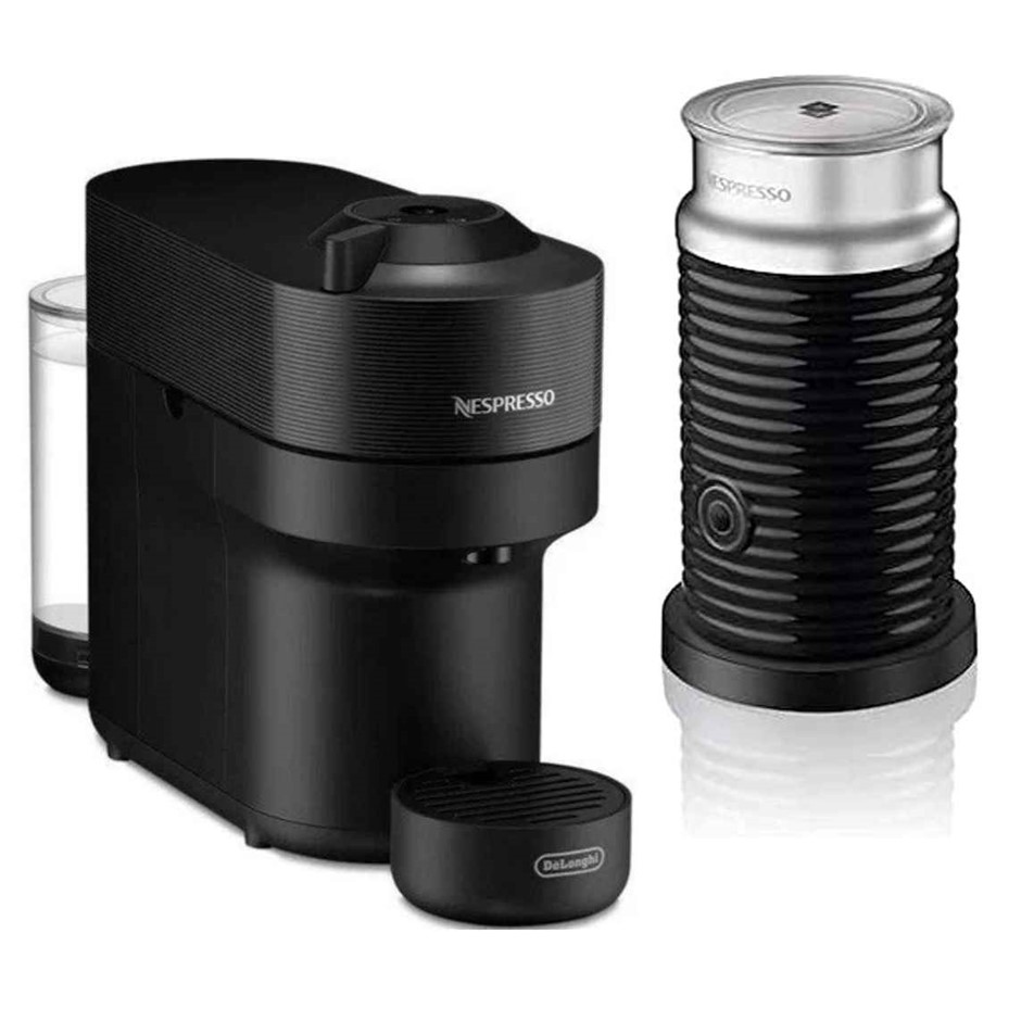 NESPRESSO De'Longhi Vertuo POP Coffee Machine with Aeroccino 3 Only, Black