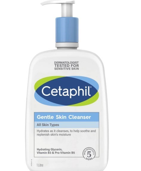 2 x CETAPHIL Gentle Skin Cleanser For All Skin Types 1L.