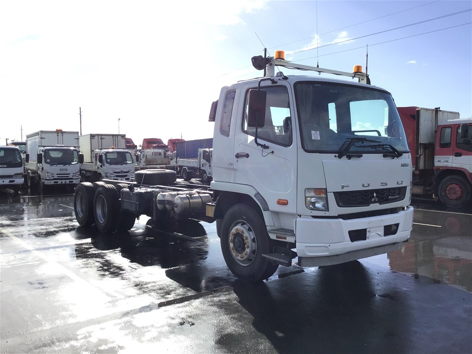 2014 Mitsubishi FN 600 & 2010 Hino FM 6x4 Cab Chassis Trucks