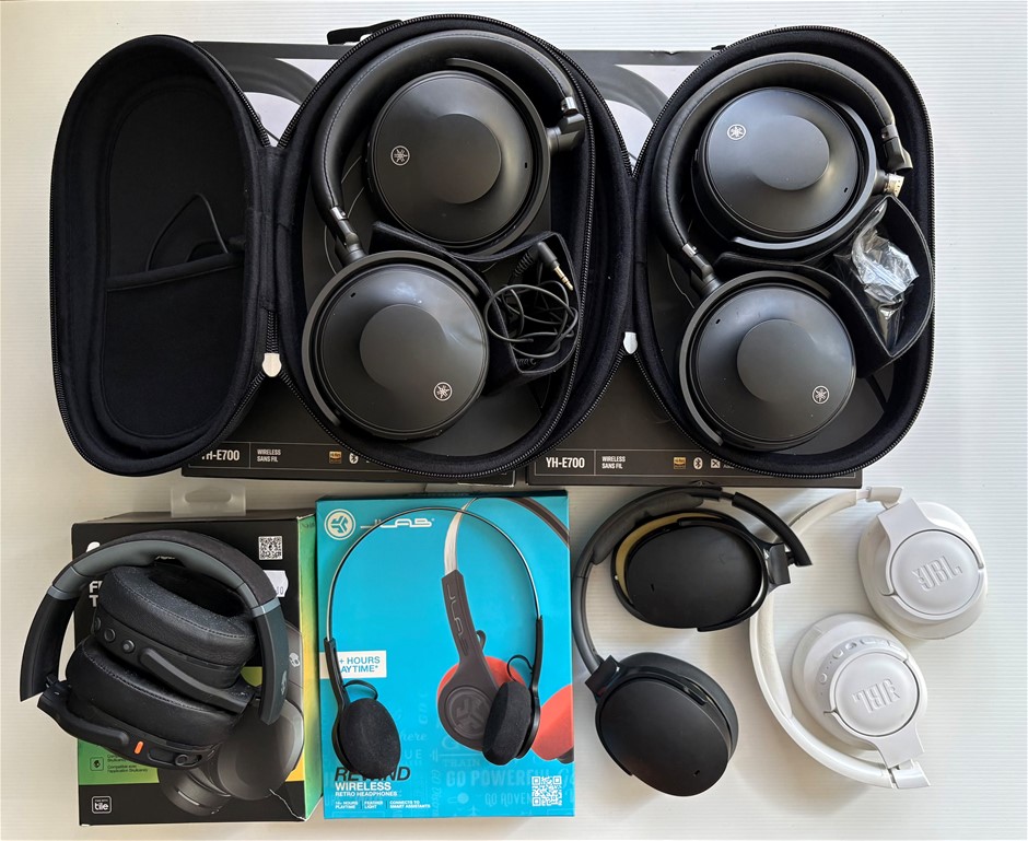 Yamaha YHE700A, Skullcandy, JBL, JLAB Headphones (Lot of 6) Auction ...