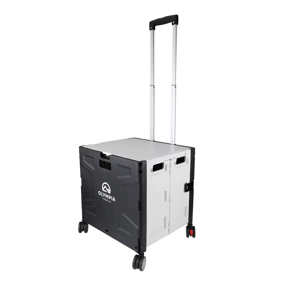 OLYMPIA Folding Shopping Cart, 43 x 38 x 104cm. N.B: Minor use.