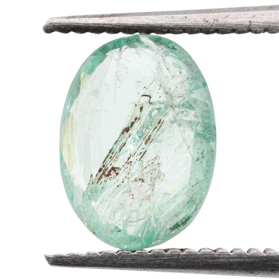 0.92ct Radiant Natural Emerald - Oval Cut