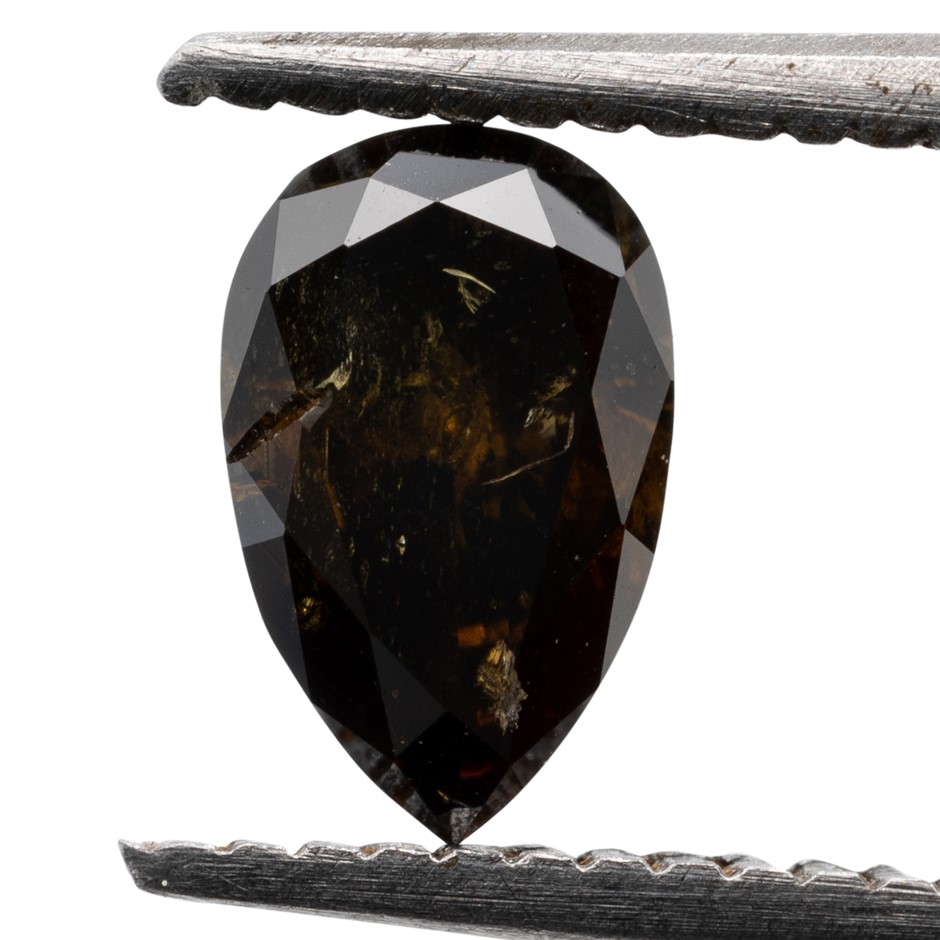 0.37ct Genuine Natural Champagne Diamond - Pear Cut