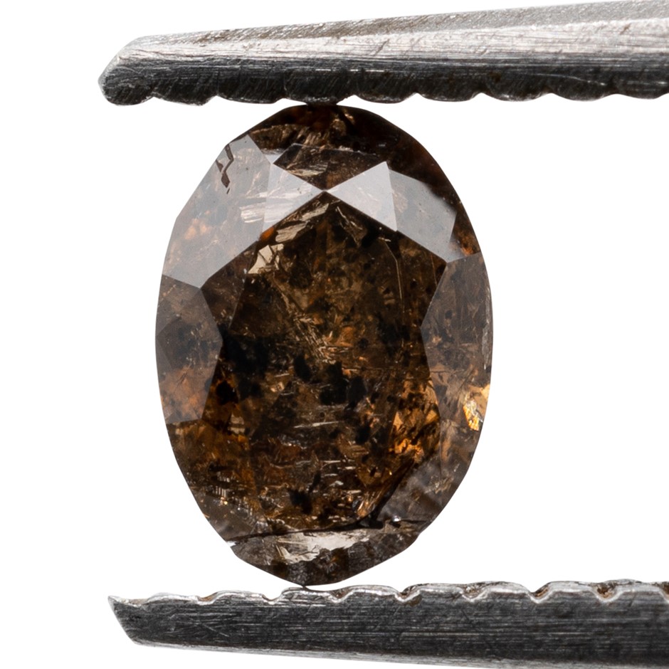 0.19ct Genuine Natural Champagne Diamond - Oval Cut