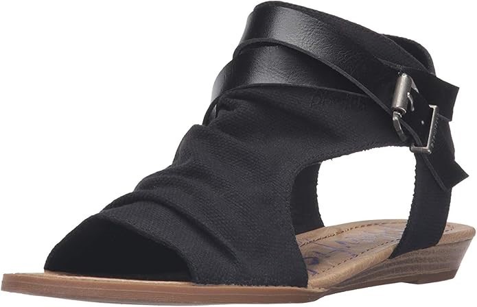 BLOWFISH Women's Balla Wedge Sandal / US10 Medium, Black.  Buyers Note - Di